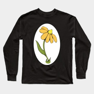 Daisy Whimsical Cartoon Illustration Happy Colours Long Sleeve T-Shirt